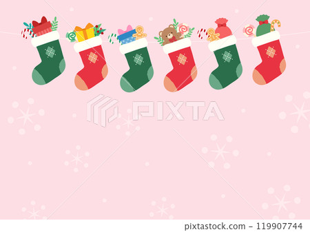 聖誕禮物襪背景素材 13 聖誕禮物襪背景素材 13 119907744