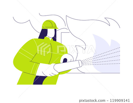 Firefighter abstract concept vector illustration. Firefighter abstract concept vector illustration. 119909141
