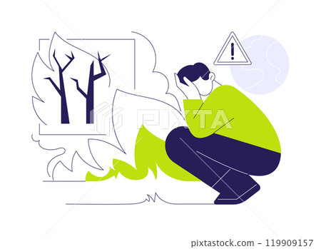 Wildfires abstract concept vector illustration. 119909157