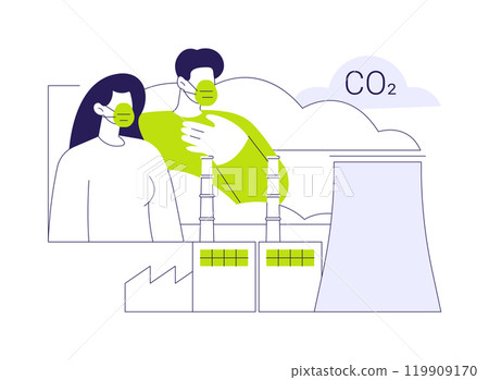 Industrial emissions abstract concept vector illustration. Industrial emissions abstract concept vector illustration. 119909170