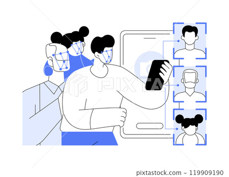 Image recognition isolated cartoon vector illustrations. 119909190