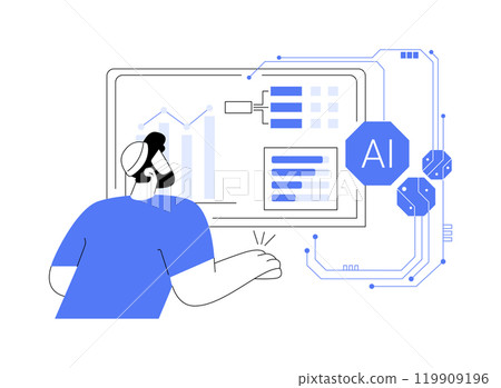 AI research scientist isolated cartoon vector illustrations. 119909196