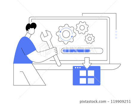 Upgrade software isolated cartoon vector illustrations. 119909251