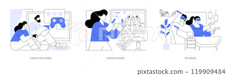 Gaming time isolated cartoon vector illustrations se Gaming time isolated cartoon vector illustrations se 119909484