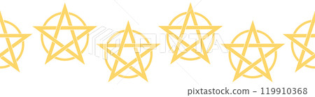 Horizontal border, set Magic and heavens seamless pattern, with magical elements Horizontal border, set Magic and heavens seamless pattern, with magical elements 119910368