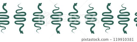 Horizontal border, set Magic and heavens seamless pattern, with magical elements 119910381