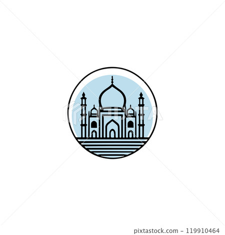 mosque logo icon vector illustration design mosque logo icon vector illustration design 119910464