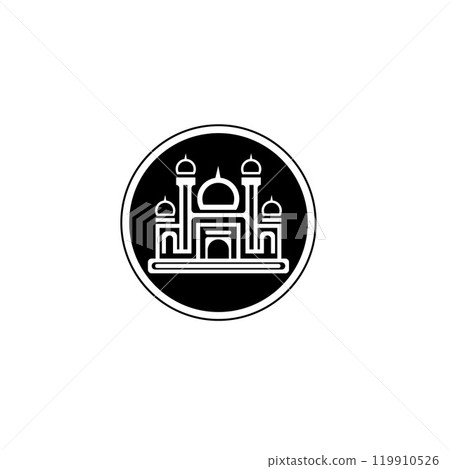 mosque logo icon vector illustration design mosque logo icon vector illustration design 119910526