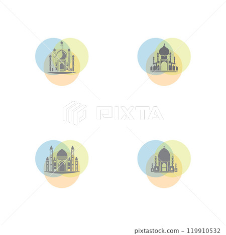 mosque logo icon vector illustration design mosque logo icon vector illustration design 119910532