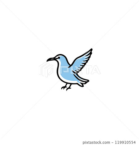 Seagul bird logo icon vector illustration template Seagul bird logo icon vector illustration template 119910554