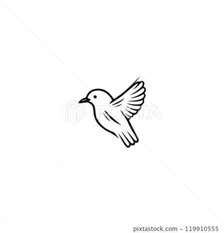 Seagul bird logo icon vector illustration template Seagul bird logo icon vector illustration template 119910555