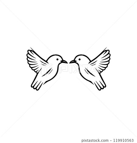 Seagul bird logo icon vector illustration template Seagul bird logo icon vector illustration template 119910563