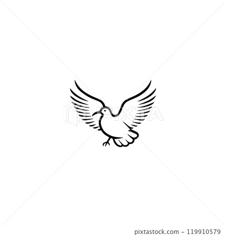 Seagul bird logo icon vector illustration template Seagul bird logo icon vector illustration template 119910579