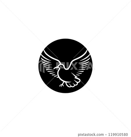 Seagul bird logo icon vector illustration template Seagul bird logo icon vector illustration template 119910580