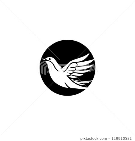 Seagul bird logo icon vector illustration template Seagul bird logo icon vector illustration template 119910581