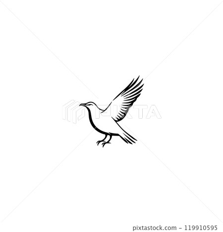 Seagul bird logo icon vector illustration template 119910595