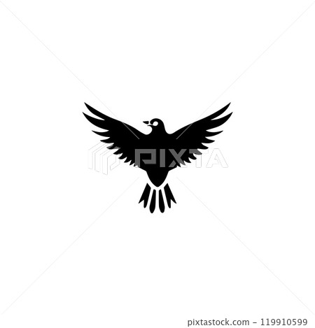 Seagul bird logo icon vector illustration template Seagul bird logo icon vector illustration template 119910599
