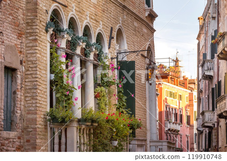 Venice, Italy traditional houses, street view Venice, Italy traditional houses, street view 119910748