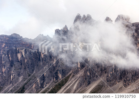 Italian Dolomite Alps mountains, Italy 119910750