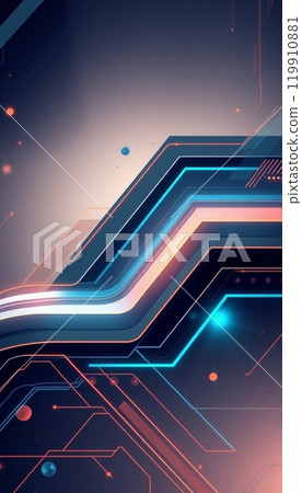 Sleek technology background featuring futuristic element 119910881