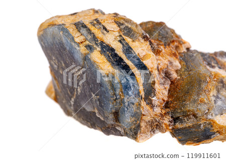 macro mineral stone sapphire on a white background 119911601