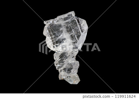 macro mineral stone quartz faden on a black background 119911624
