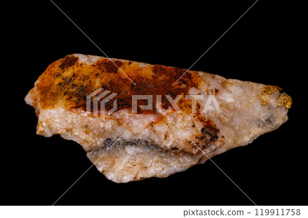 Macro stone opal mineral on a black background Macro stone opal mineral on a black background 119911758