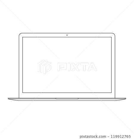 laptop outline icon on the white background. vector illustration laptop outline icon on the white background. vector illustration 119912765