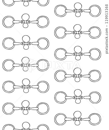 Vector seamless pattern of horse equestrian bit Vector seamless pattern of horse equestrian bit 119913168