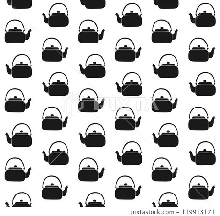 Vector seamless pattern of hand drawn kettle Vector seamless pattern of hand drawn kettle 119913171