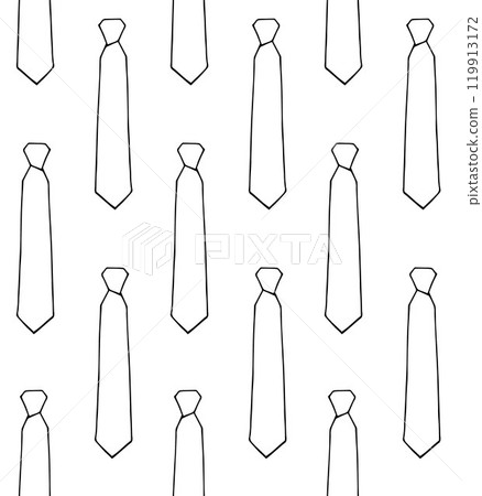 Vector seamless pattern of hand drawn outline tie 119913172