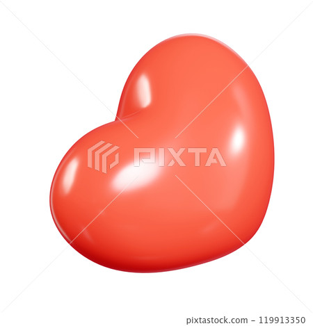 Flying red balloon heart 3d icon. Render illustration of floating love and romance, like and wedding symbol. Valentine or mother day round glossy shape. Flying red balloon heart 3d icon. Render illustration of floating love and romance, like and wedding symbol. Valentine or mother day round glossy shape. 119913350