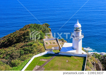 Cape Chikyu Lighthouse on the Etomo Peninsula in Muroran, Hokkaido Cape Chikyu Lighthouse on the Etomo Peninsula in Muroran, Hokkaido 119913837