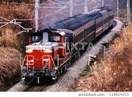 1998年DD51復古客車在坂丹線福崎站附近行駛 1998年DD51復古客車在坂丹線福崎站附近行駛 119914315