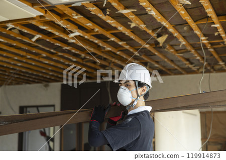 Interior demolition site, renovation, remodeling 119914873