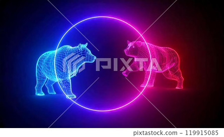 Investment Bull Bear Image Stock Investment AI Generated Image 119915085