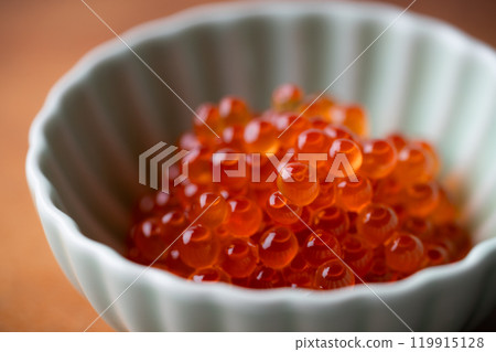 醬油醃鮭魚子特寫 119915128