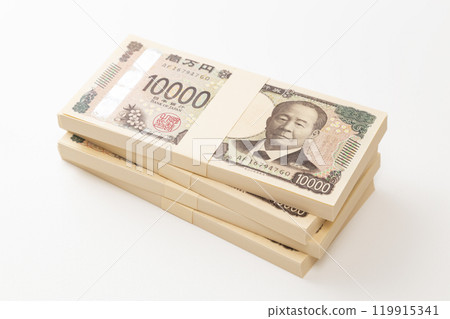 4 million yen on white background 4 million yen on white background 119915341