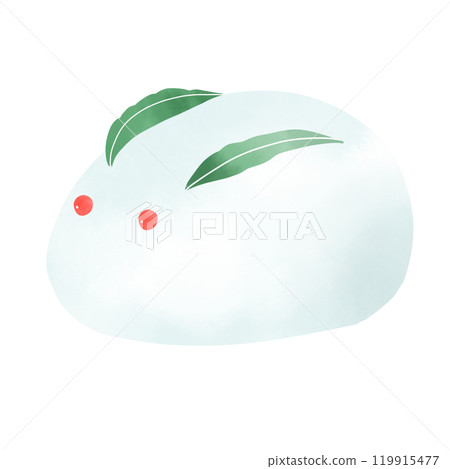 Watercolor style illustration of a snow rabbit Watercolor style illustration of a snow rabbit 119915477
