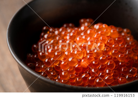 Salmon roe pickled in soy sauce Salmon roe pickled in soy sauce 119916153