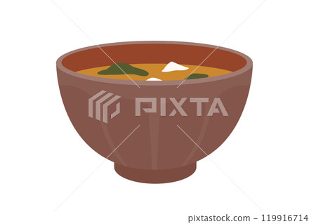 美味味噌湯的向量圖 119916714
