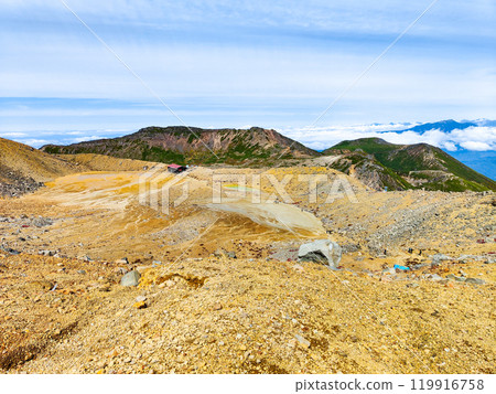Climbing Mt. Ontake in autumn (Kengamine to Ninoike Sanso) 119916758