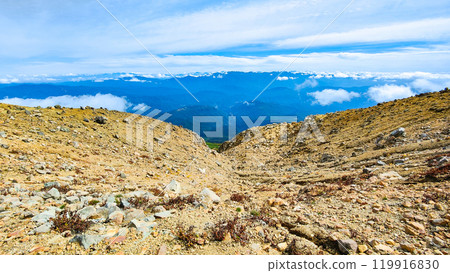 秋季攀登禦嶽山（劍峰～二之池山莊：眺望中央阿爾卑斯山） 119916830