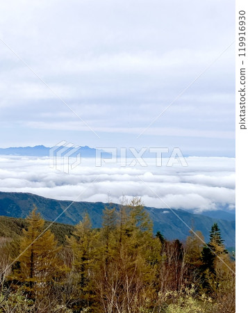 秋天的雲景_美原高原 119916930