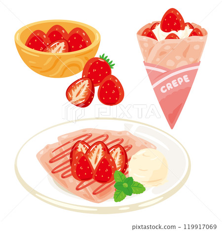 草莓縐紗套裝 119917069