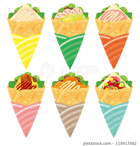 Set of 1 paper-wrapped crepes 119917082