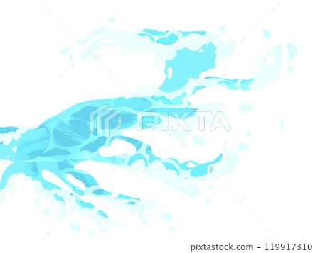 Splash illustration wave 119917310