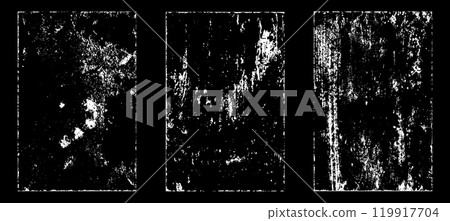 Black and white grunge. Distress overlay texture. Abstract surface dust and rough dirty wall background concept. Distress illustration simply place over object to create grunge effect. Vector EPS10. Black and white grunge. Distress overlay texture. Abstract surface dust and rough dirty wall background concept. Distress illustration simply place over object to create grunge effect. Vector EPS10. 119917704
