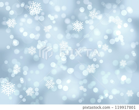 Snowflakes, sparkling background material, silver 119917801