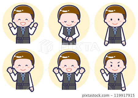 男調酒師姿勢set_02 男調酒師姿勢set_02 119917915